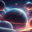 glowing-spaceship-orbits-planet-in-starry-galaxy-generated-by-ai - News102.Ru