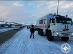 В Башкирии движение на участке трассы в районе Толбазов затруднено