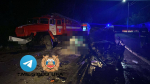 В Уфе девушка за рулём легковушки врезалась в пожарную машину