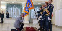 Прощание со Знаменем - ГУ МЧС России по РБ