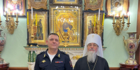 Министр МВД РБ А.В.ВОРОНЕЖСКИЙ лично поздравил митрополита НИКОНА с 75-летием - Уфимская Епархия