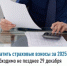 Уплатить страховые взносы за 2025 год необходимо не позднее 29 декабря - Ассоциация организаций предпринимательства