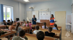 Занятие с детьми в пришкольном лагере в Уфимском районе