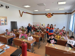 Занятие с детьми в пришкольном лагере в Уфимском районе