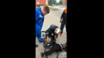 В селе под Уфой нога мальчика застряла в велосипеде